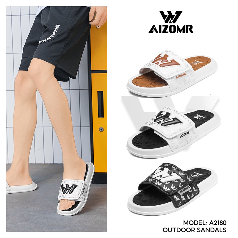 AIZOMR รองเท้าแตะผู้ชาย/รองเท้าแตะ ดีไซน์มีสไตล์ ผลิตจากวัสดุ EVA พื้นนุ่ม ระบายอากาศได้ดี ใส่สบาย รุ่น A2180