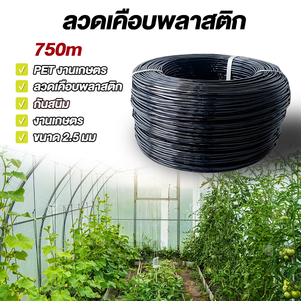 พร้อมส่ง!!ลวดเคือบพลาสติก  กันสนิม  แข็งแรง PET งานเกษตร หรือสิ่งของตามต้องการ