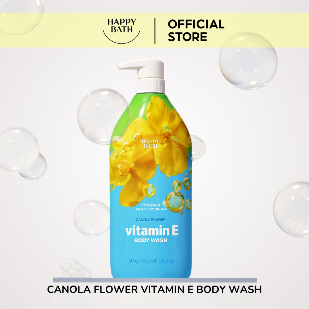 [Official] Happybath Canola Flower Vitamin E Body Wash 750g