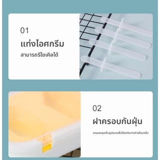 แม่พิมพ์ไอศกรีม ซิลิโคนเกรดอาหาร 4 ช่อง ถอดแยกได้ ทำไอติม ไอศกรีม น้ำแข็ง DIY ถอดง่าย ล้างง่าย