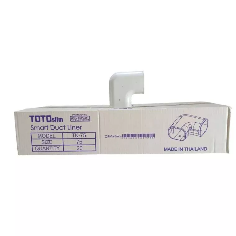 ข้อโค้งรางท่อแอร์ ขนาด 75 mm. ยี่ห้อ TOTO TK-75