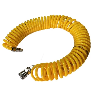สายลม เติมลม ปั๊มลม พร้อมหัวต่อคอปเปอร์ PU HOSE ส้ม เหลือง น้ำเงิน ใส ดำ ขนาด 3/9/15เมตร