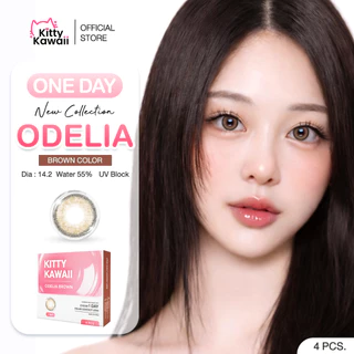 [60%Off] Kitty Kawaii 1Day Contact Lens : Oneday คอนแทคเลนส์รายวัน รุ่น Odelia Brown