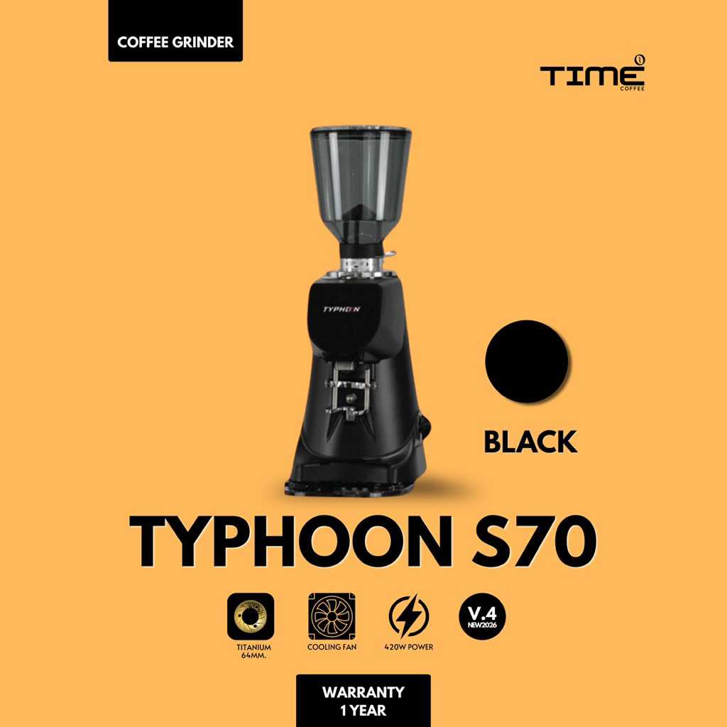 เครื่องบด TYPHOON S70 V4 Black สีดำใหม่ล่าสุด มีพัดลมระบายความร้อน รับประกันศูนย์ไทย 1 ปี