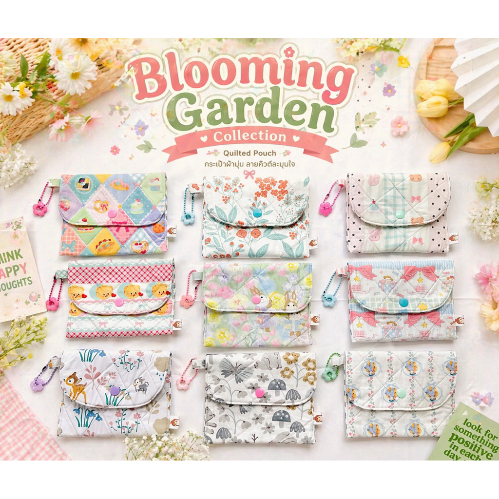 กระเป๋าใส่บัตรและเหรียญ BK-TIN HANDMADE•  Blooming Garden Collection ✨