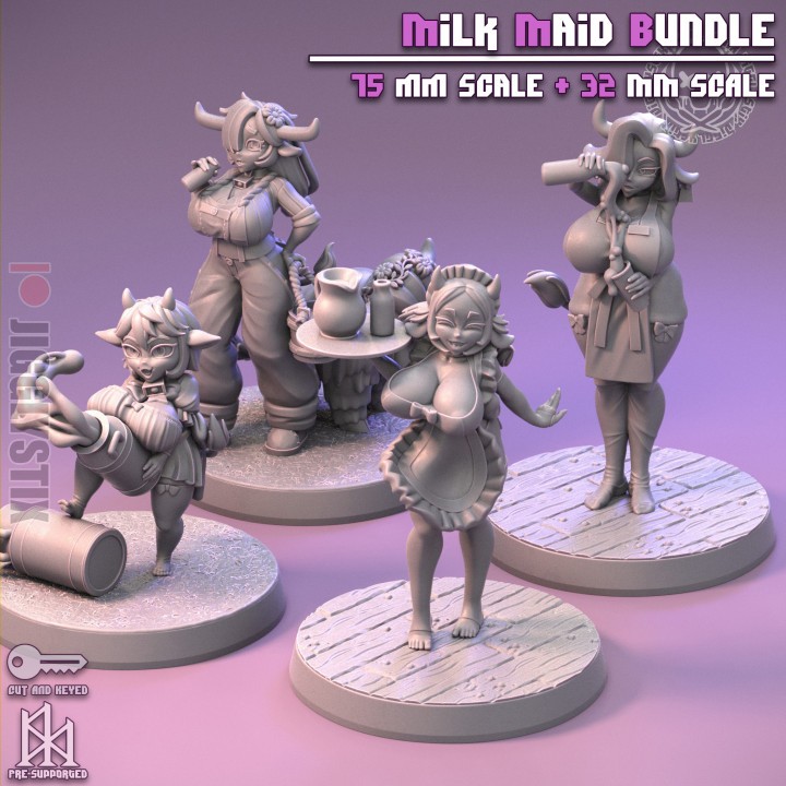 Milk Maid : Collection : Miniature Resin โมเดลบอร์ดเกม ผลิตตามสั่ง DnD Tabletop NSFW