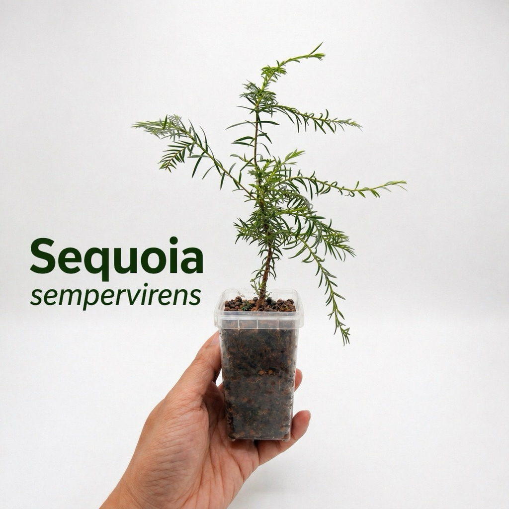 ต้นสน ต้นไม้ สนแดง เรดวูดชายฝั่ง Coastal redwood Sequoia sempervirens