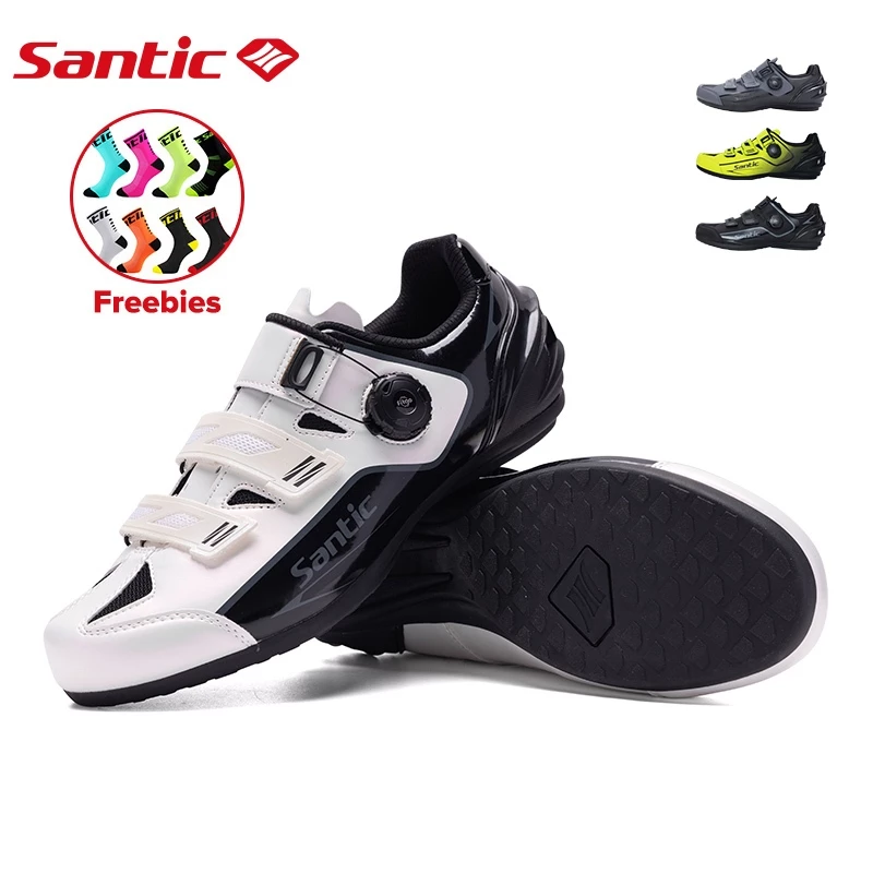 Santic รองเท้าปั่นจักรยาน แบบไม่ล็อก ระบายอากาศ สําหรับผู้ชาย และผู้หญิง WS23042