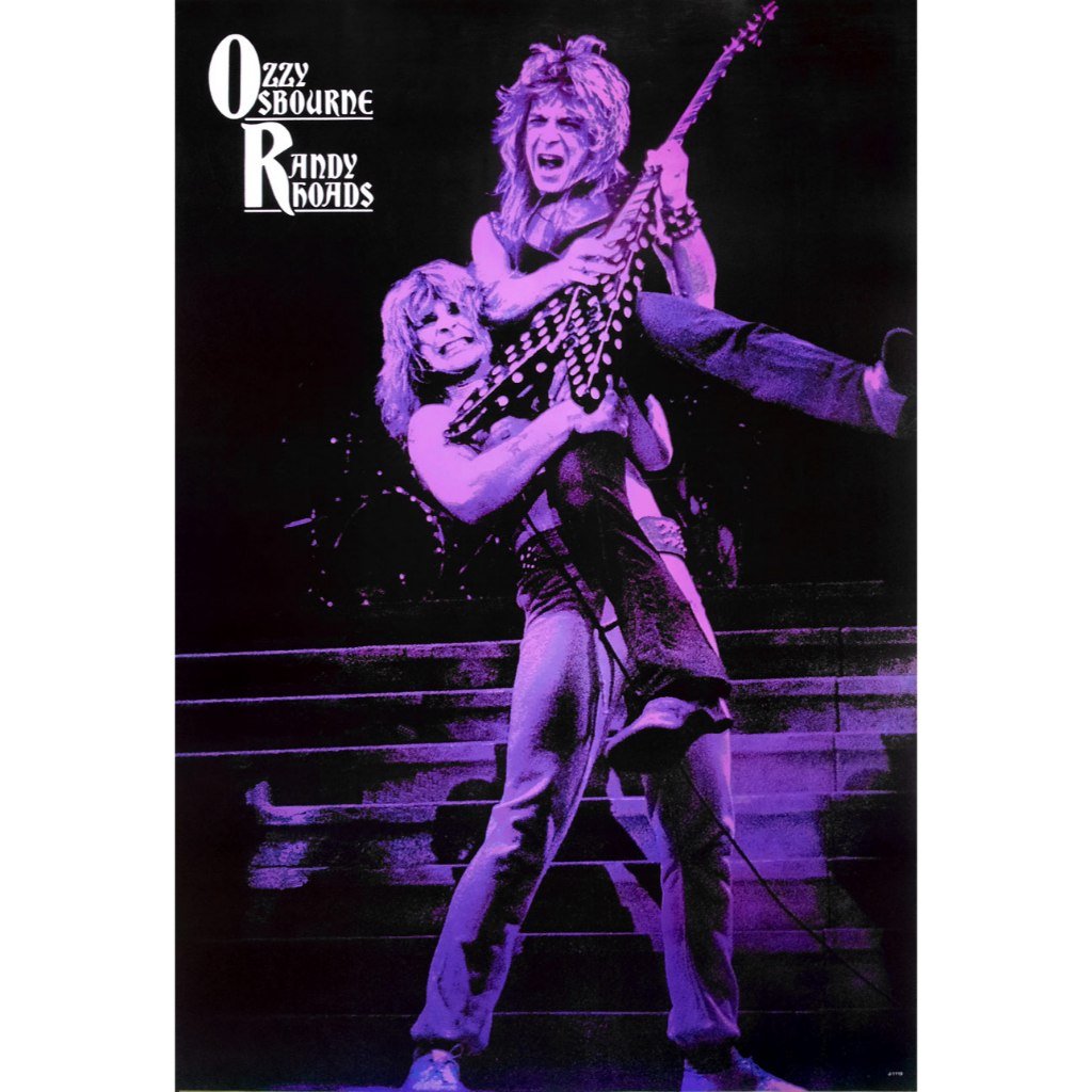 โปสเตอร์ ออซซี Ozzy Osbourne & Randy Rhoads (1982) POSTER 11.5"x16.5" นิ้ว A3 Heavy Metal Rock Band