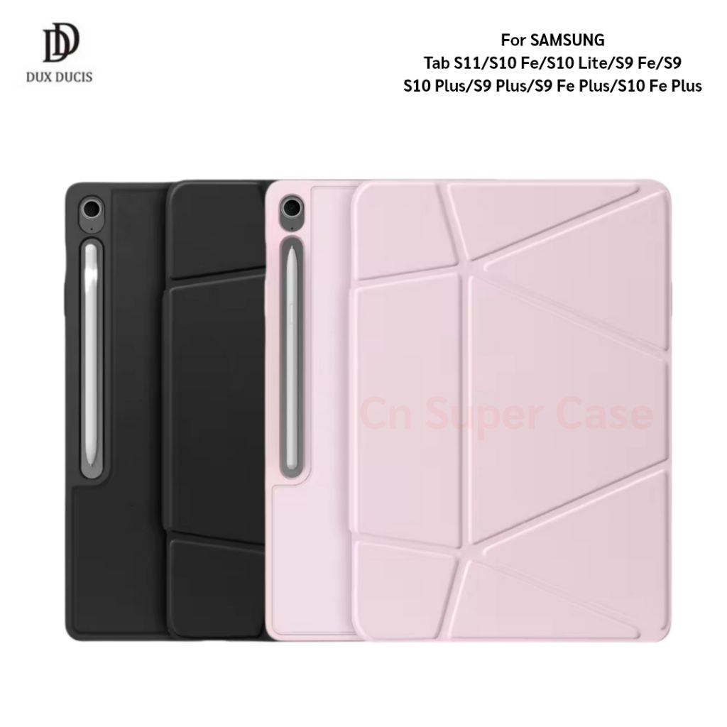 Dux Ducis เคส Samsung Tab S11/S10 Fe/S10 Fe Plus/S10 Lite/S9 Fe Plus/S9 Fe/S9 เคสกันกระแทก เปิด-ปิด 360° ขอบยาง TPU