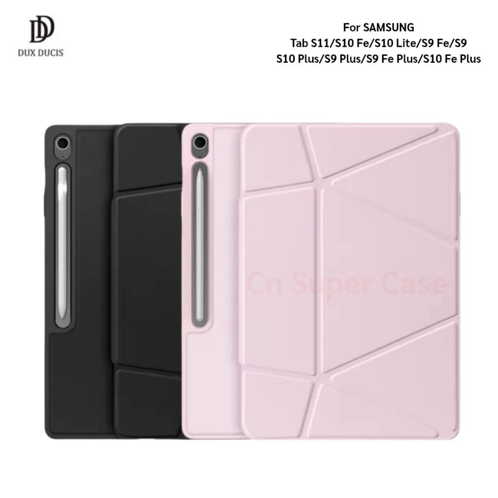 Dux Ducis เคส Samsung Tab S11/S10 Fe/S10 Fe Plus/S10 Lite/S9 Fe Plus/S9 Fe/S9 เคสกันกระแทก เปิด-ปิด 360° ขอบยาง TPU