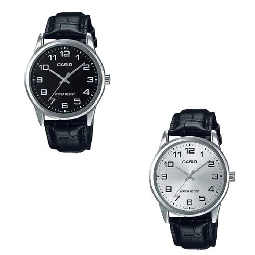 CASIO นาฬิกาข้อมือผู้ชาย สายหนัง รุ่น MTP-V001L,MTP-V001L-1B,MTP-V001L-7B