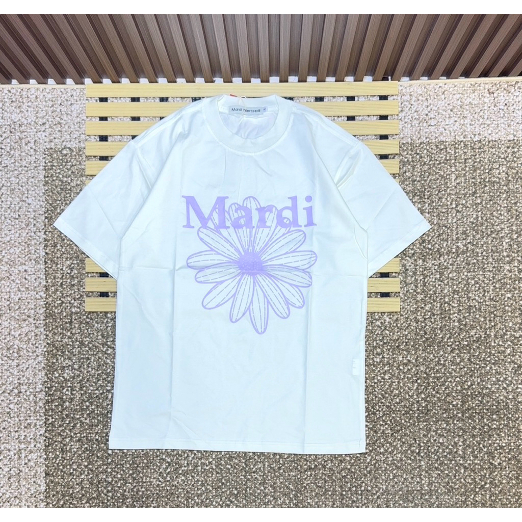 พร้อมส่ง เสื้อ Ma_rdi T-Shirt Flowermardi เสื้อยืดมาดี้ ลายดอกไม้ ผ้าคอตตอน งานคุณภาพ  ใส่ได้ทั้งชาย