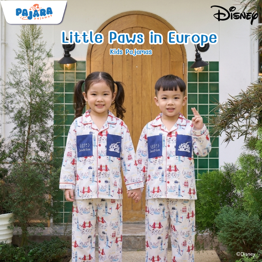 PAJARA ชุดนอนเด็ก Pajara Pajamas Collection : Little Paws in Europe  แบรนด์ PAJARA สำหรับเด็ก ราคา ถูกที่สุด ดีลบีเคเค แกลเลอรีภาพที่ 3