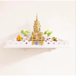 หิ้งพระติดผนัง มีราวกันตก หิ้งพระมินิมอลติดผนัง หิ้งพระติดผนังโมเดิร์น หิ้งพระพิฆเนศ
