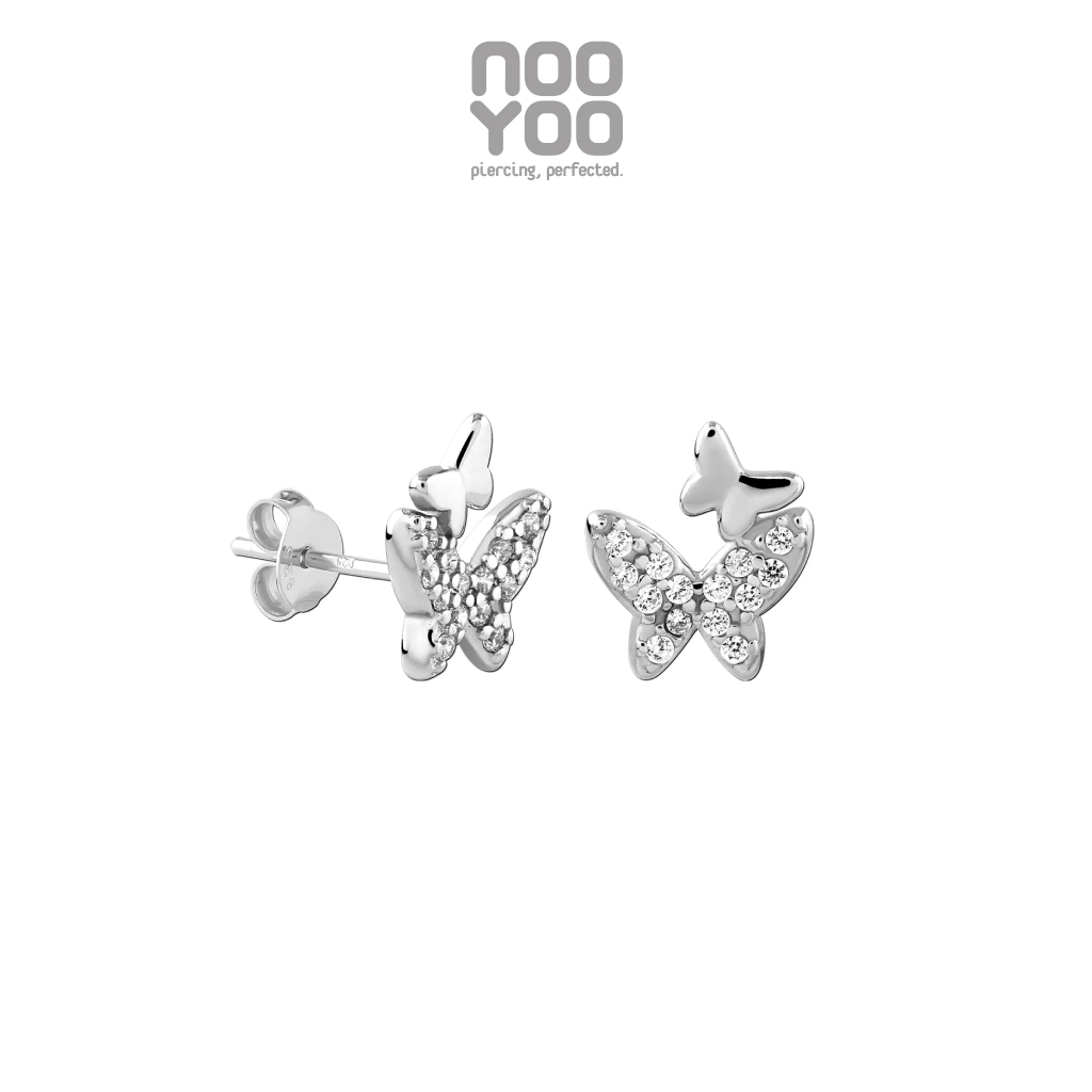 NooYoo ต่างหูสำหรับผิวแพ้ง่าย Sweet Flutter Surgical Steel