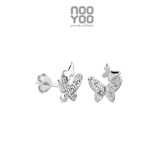 NooYoo ต่างหูสำหรับผิวแพ้ง่าย Sweet Flutter Surgical Steel