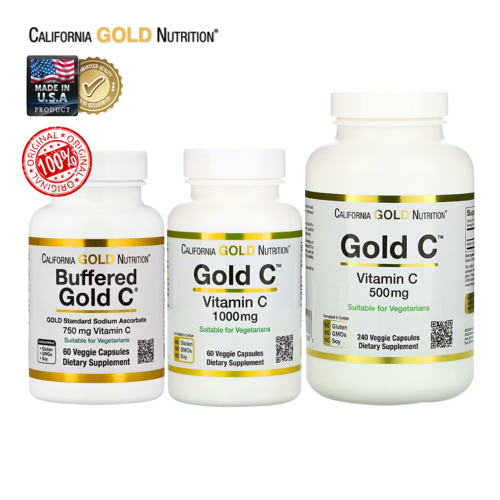 California Gold Nutrition | Vitamin C | 500 / 1000 mg | 60–240 แคปซูล | แท้พร้อมส่ง