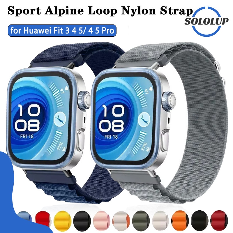 สปอร์ต Alpine Loop สายรัด for Huawei Watch Fit 5 4 3 / 5 Pro / 4 Pro เปลี่ยนสายไนลอนปรับได้ for สมาร์ทว็อช Huawei Fit 4 – โปรปัง