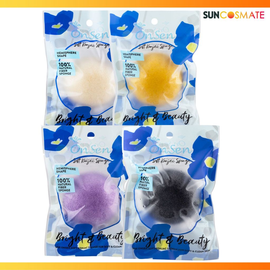 onsen soft konjac sponge for face (คละสี)