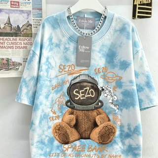 ไซส์ M-5XL เสื้อยืดฟอกสี ผ้าคอตตอน 100% ผ้าเนื้อนุ่ม ใส่สบาย เสื้อยืดผู้หญิง เสื้อยืดผู้ชาย ใส่ได้ทั้งชายและหญิง สกรีนลา