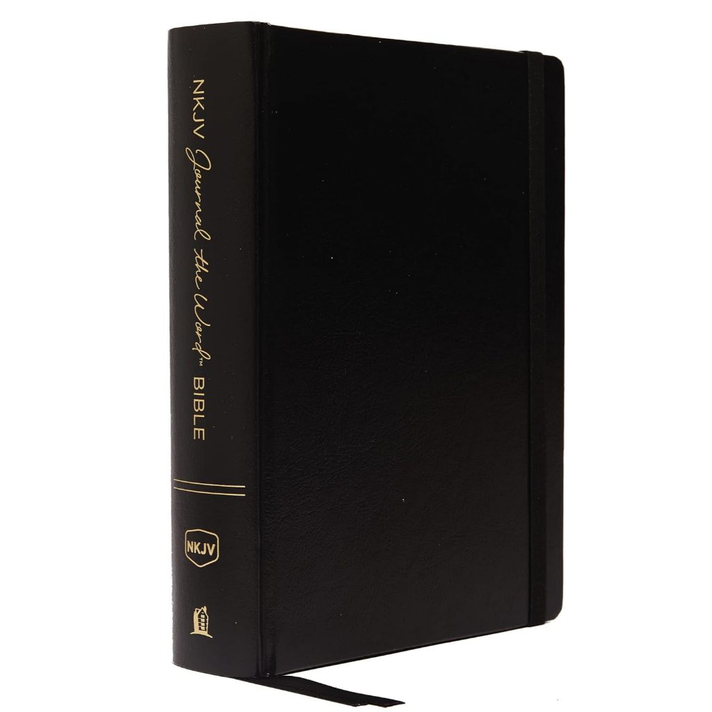 NKJV, Journal the Word Bible, Large Print, Hardcover, Black, Red Letter (Hardcover)