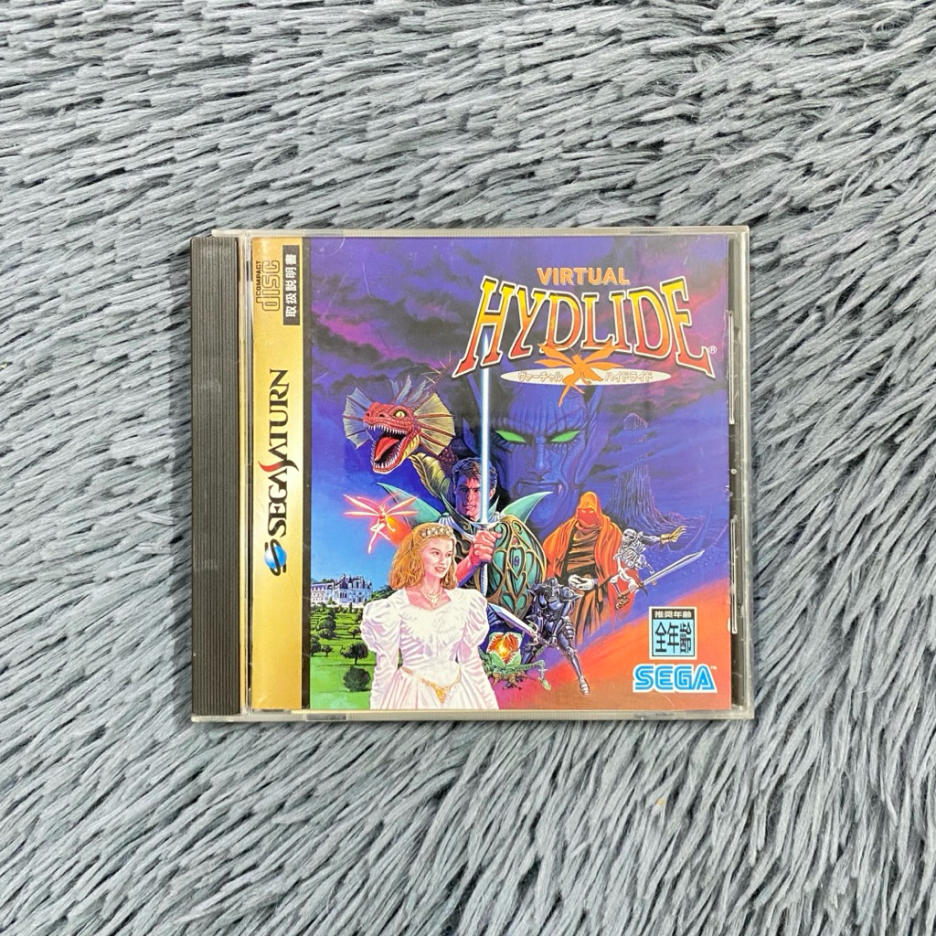 แผ่นแท้เครื่อง Sega Saturn เกมส์ Virtual Hydlide โซน 🇯🇵 แผ่นสวยมีคู่มือใบแทรกใบปณ.
