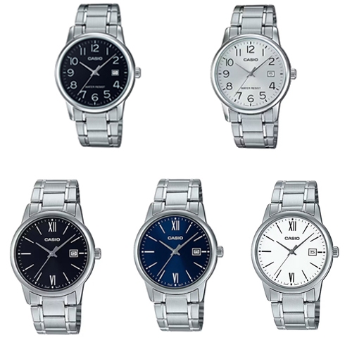 CASIO นาฬิกาข้อมือผู้ชาย รุ่น MTP-V002D,MTP-V002D-1B,MTP-V002D-7B,MTP-V002D-1B3,MTP-V002D-2B3,MTP-V0