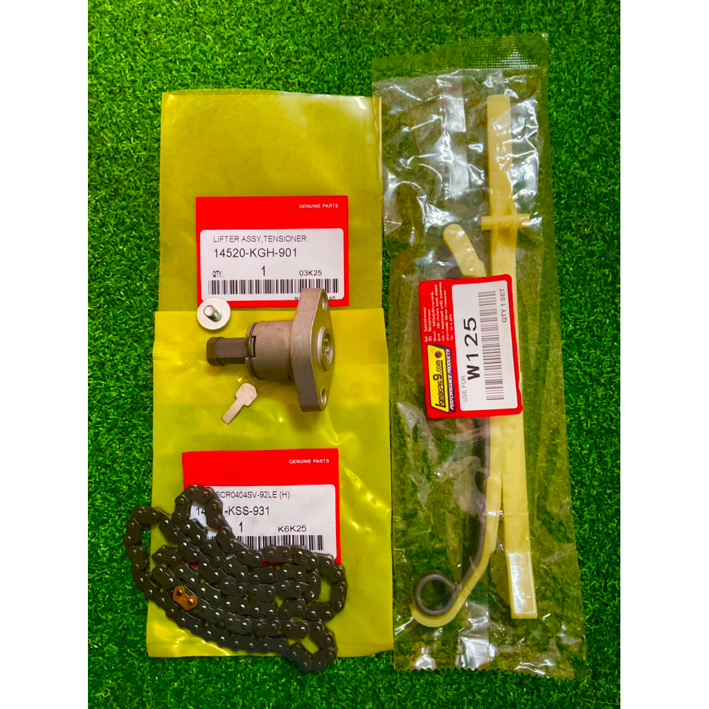 ชุดโซ่ราวลิ้น Wave 125S/125R/125i บังลม ขนาด 92 ข้อ พร้อมอุปกรณ์ส่วนควบ เช่น สะพานกดโซ่และตัวกดโซ่ 14520-KGH-901