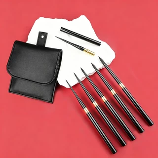 6 ชิ ้ น/Set พู่กัน DivIsible Short Holder Travel สีน ้ ําแปรงทาสีสําหรับ Travel Art Creation พู่กันสีอะคริลิค