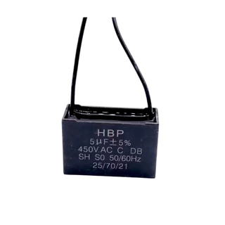 คาปาซิเตอร์ 450VAC 1~25 UF( Capacitor )มีสาย 2 สาย แคปพัดลม ปั๊มน้ำ มอเตอร์แคปรัน แคปสี่เหลี่ยม คาปาซิเตอร์รัน