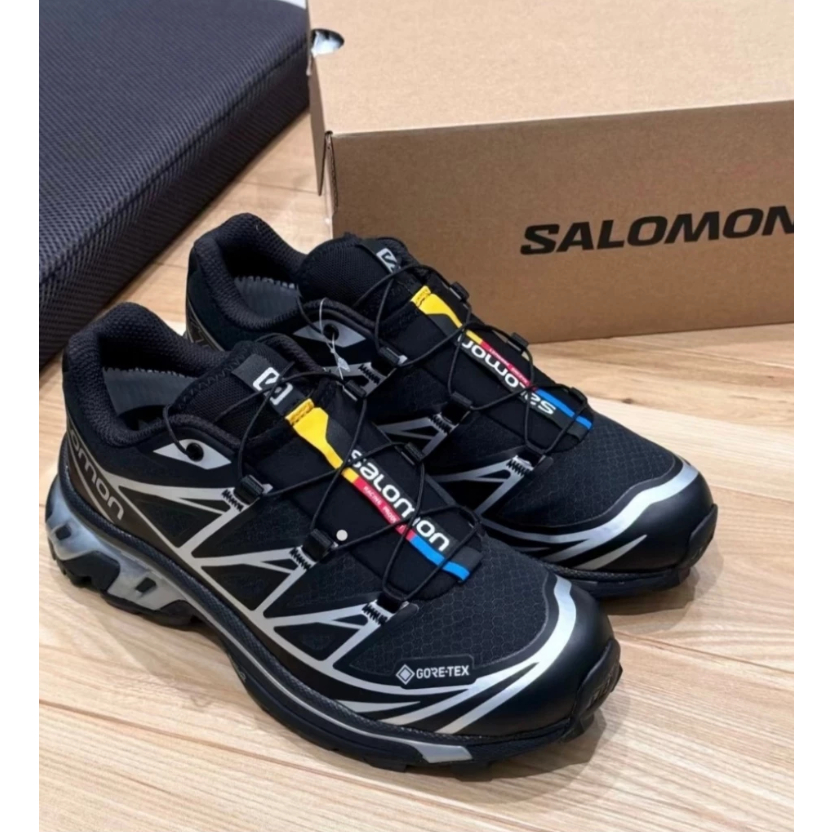 SALOMON XT 6 Black White Grey Silver GTX Expanse รองเท้าเดินป่าใบสำหรับผู้ชาย และผู้หญิง ราคา ถูกที่สุด ดีลบีเคเค แกลเลอรีภาพที่ 2