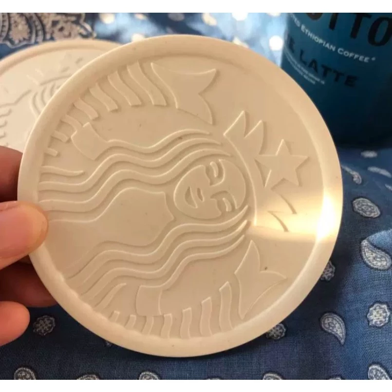 ที่รองแก้ว Starbuck ขนาด 9 cm ลาย 2 ด้าน พลาสติกหนา thumbnail 7