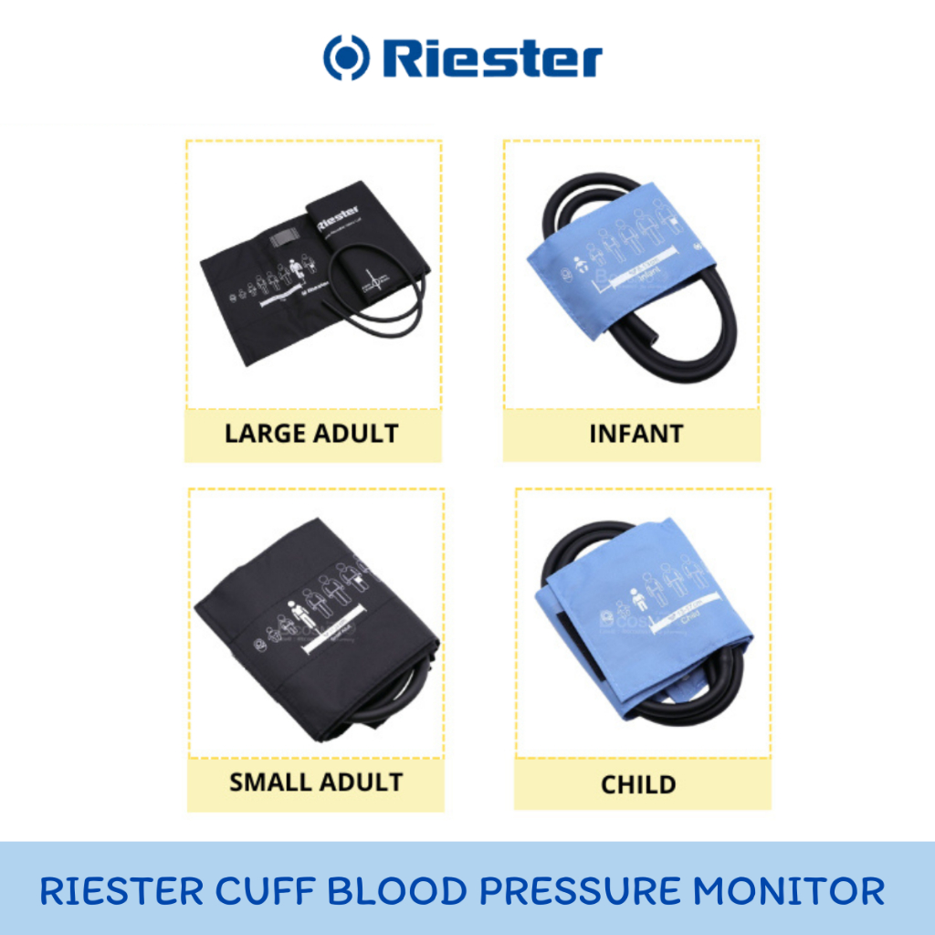 Riester Cuff Adult, Child, Infant ผ้าพันแขน - ขา สำหรับเครื่องวัดความดันแบบมือบีบ ( ทารก , เด็ก , ผู