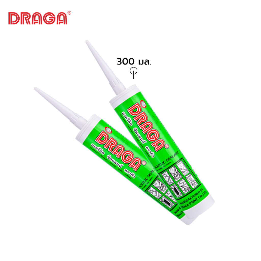 DRAGA กาวยาแนว อะคริลิคซีลแลนท์ ขนาด 300 มล.