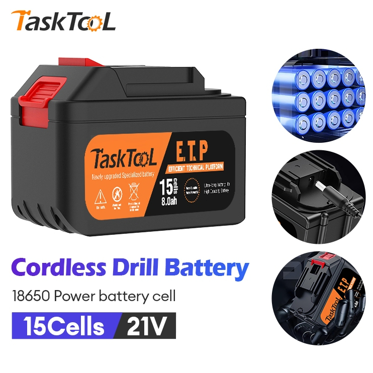 TASKTOOL 15/10/5Cells แบตเตอรี่ 21v ลิเธียม แบตเตอรี่ makita 6000 mAh สำหรับเครื่องมือไฟฟ้า