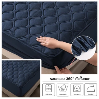 ผ้าปูที่นอน ผ้าปูที่นอนกันน้ำ 6ฟุต/5ฟุต/3.5ฟุต/3ฟุต แผ่นรองฉี่4ชั้นกันน้ำกันเปื้อน ครอบคลุมเต็ม 360° ป้องกันไรฝุ่น