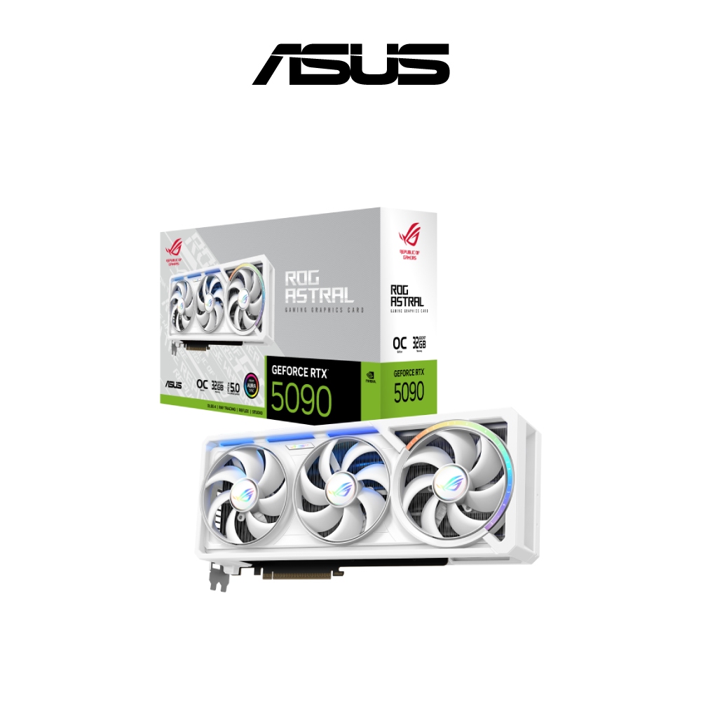 VGA รุ่นหายาก ASUS ROG ASTRAL GEFORCE RTX 5090 32GB GDDR7 WHITE OC EDITION | มือหนึ่ง