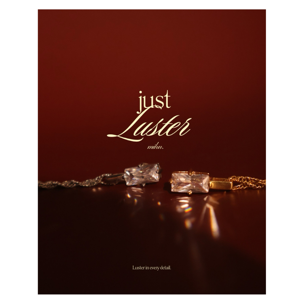 mihn. - Prism Luster Necklace สร้อยจี้เพชร ไม่ลอกดำ