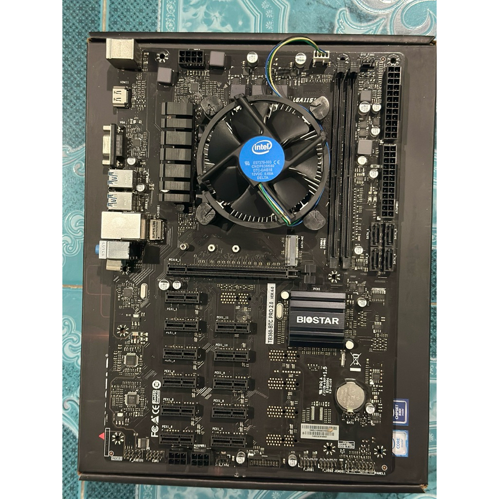 MAINBOARD (เมนบอร์ด) BIOSTAR TB360-BTC PRO 2.0 VER. 6.X CPU (ซีพียู) 1151 INTEL CORE I3-9100F 3.6 GH