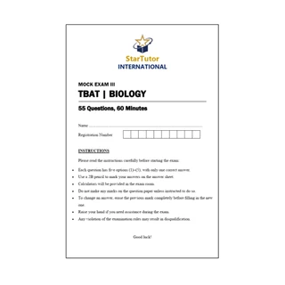 หนังสือ TBAT BIOLOGY เตรียมสอบ ชีววิทยา | CYTOLYX MASTER (MOCK EXAM)