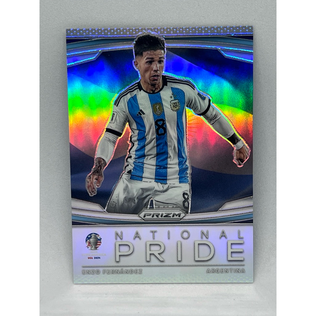 การ์ดฟุตบอล Panini 2024 Prizm Copa America Enzo Fernandez Nation Pride Argentina