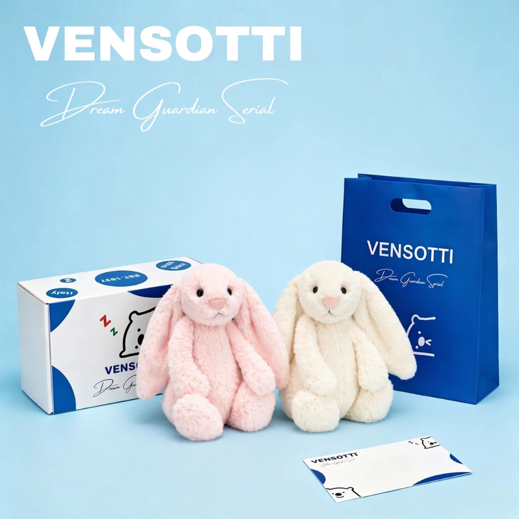 [ฟรีกล่องของขวัญ] VENSOTTI Petal Pearl Bunny (31/51/67cm) ตุ๊กตากระต่าย ตุ๊กตากอดนอน นุ่มพิเศษ - Premium Soft