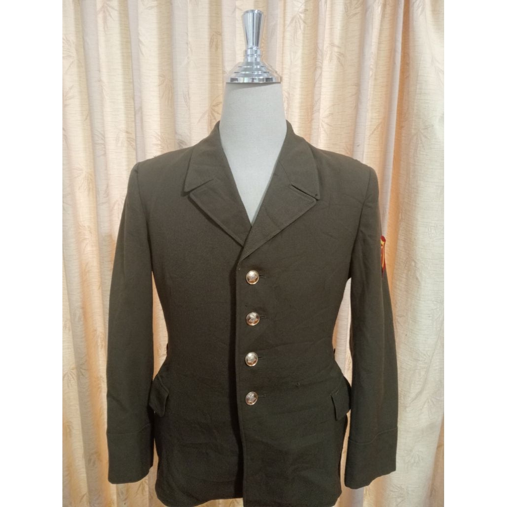 No.205 Vintage Soviet Army M69 Enlisted Dress Jacket 1980s 🇷🇺🇷🇺เสื้อสูทเครื่องแบบM69ชั้นประทวนทหารกอ