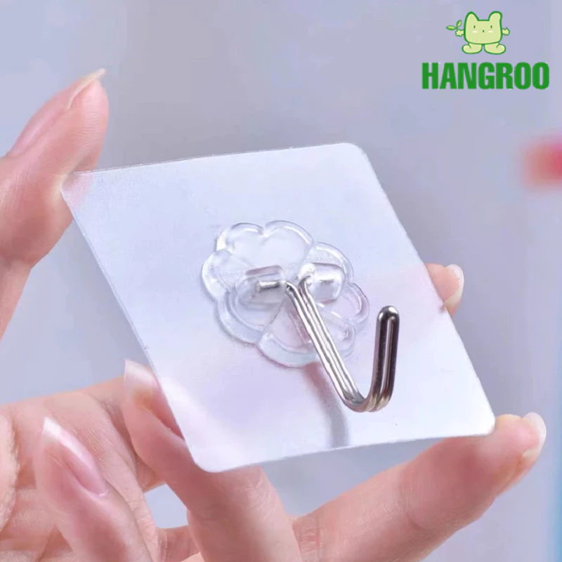 HANGROO JF01 ตะขอใส ติดผนัง ตะขออเนกประสงค์ ** ราคาต่อ 1 ชิ้น **