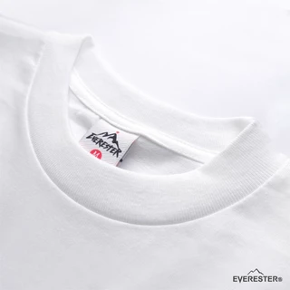 EVERESTER เสื้อยืด คอฟิต - แขนปีกนก วินเทจ Heaven Heavy Cotton เสื้อผู้ชาย Oversize สีขาว Wing