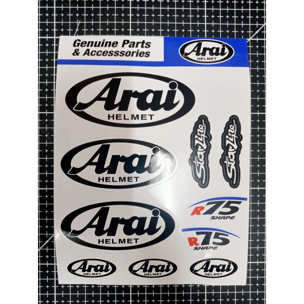 สติ๊กเกอร์Araiงานพิม 7ชิ้น และ 10 ชิ้นใน1ชุด