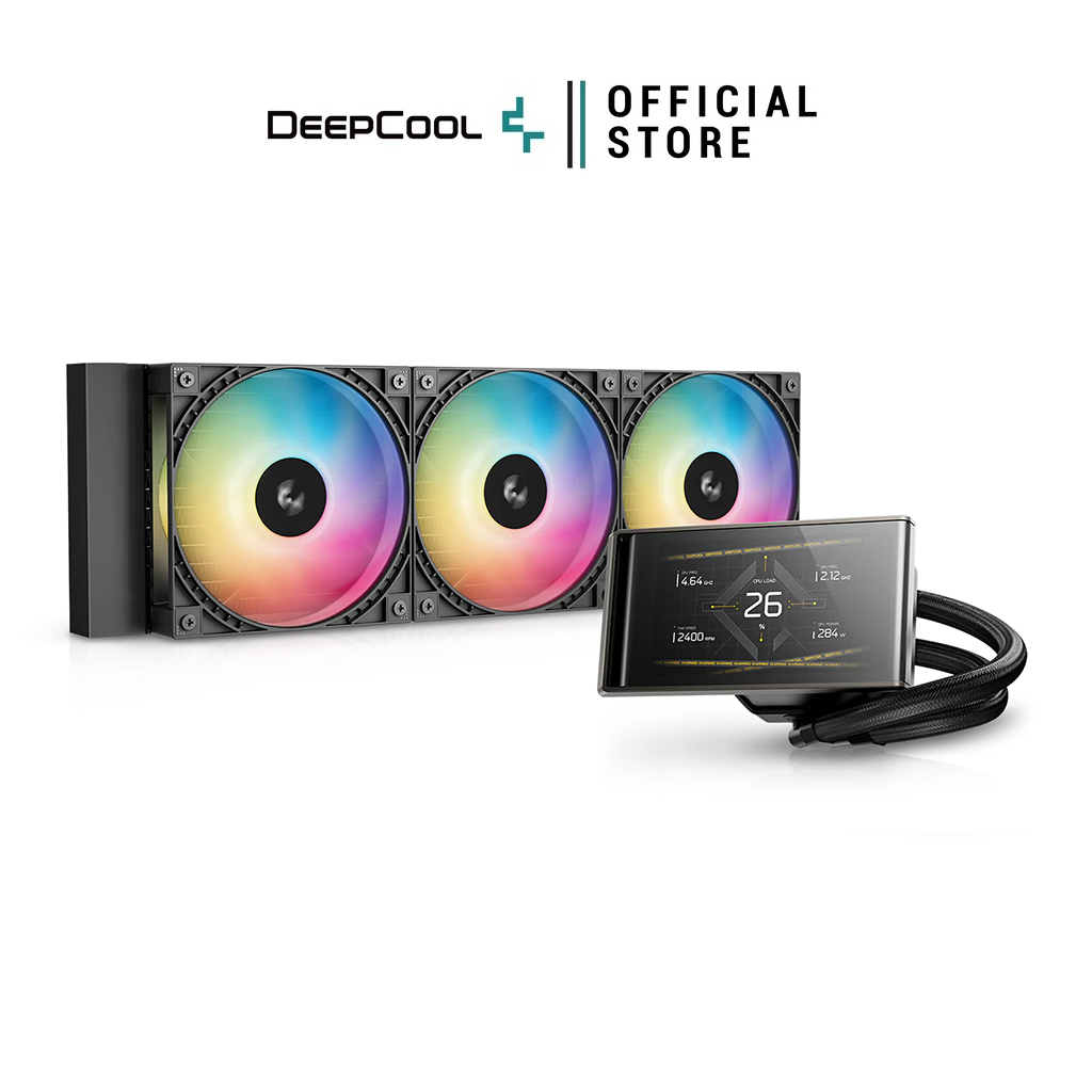 ชุดน้ำระบายความร้อน มีจอ LCD |  DEEPCOOL - CPU COOLER LT360 VISION ARGB BLACK รับประกันสินค้า 5 ปี ป