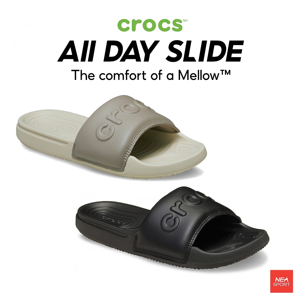 [รุ่นใหม่ มาแรง] CROCS ALL DAY SLIDE - Comfort Sandal รองเท้าแตะ คร็อคส์ แท้ รุ่นฮิต ได้ทั้งชายหญิง