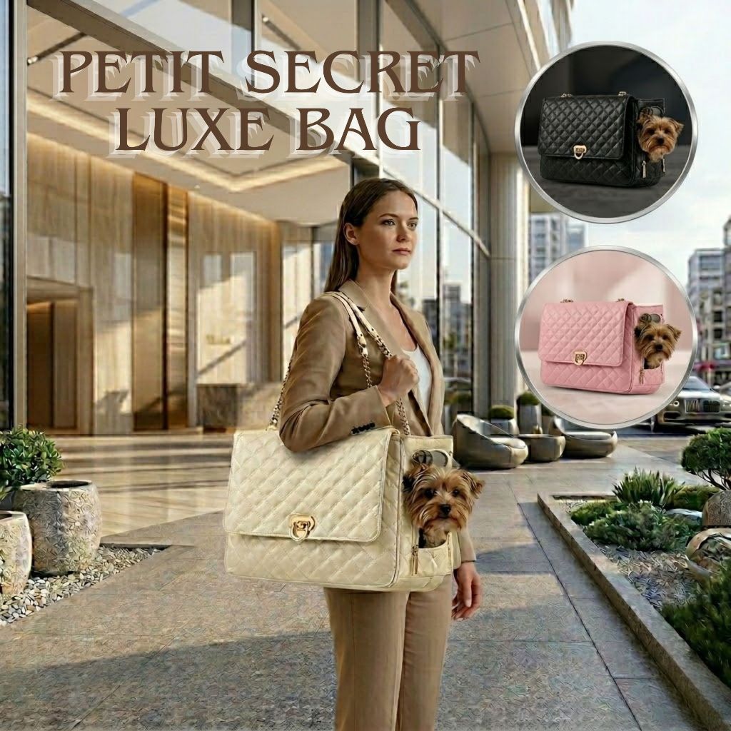 กระเป๋าใส่สัตว์เลี้ยงแอบขึ้นคอนโดรุ่น Luxury สายโซ่ทอง